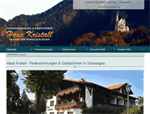 Tablet Screenshot of haus-kristall.de